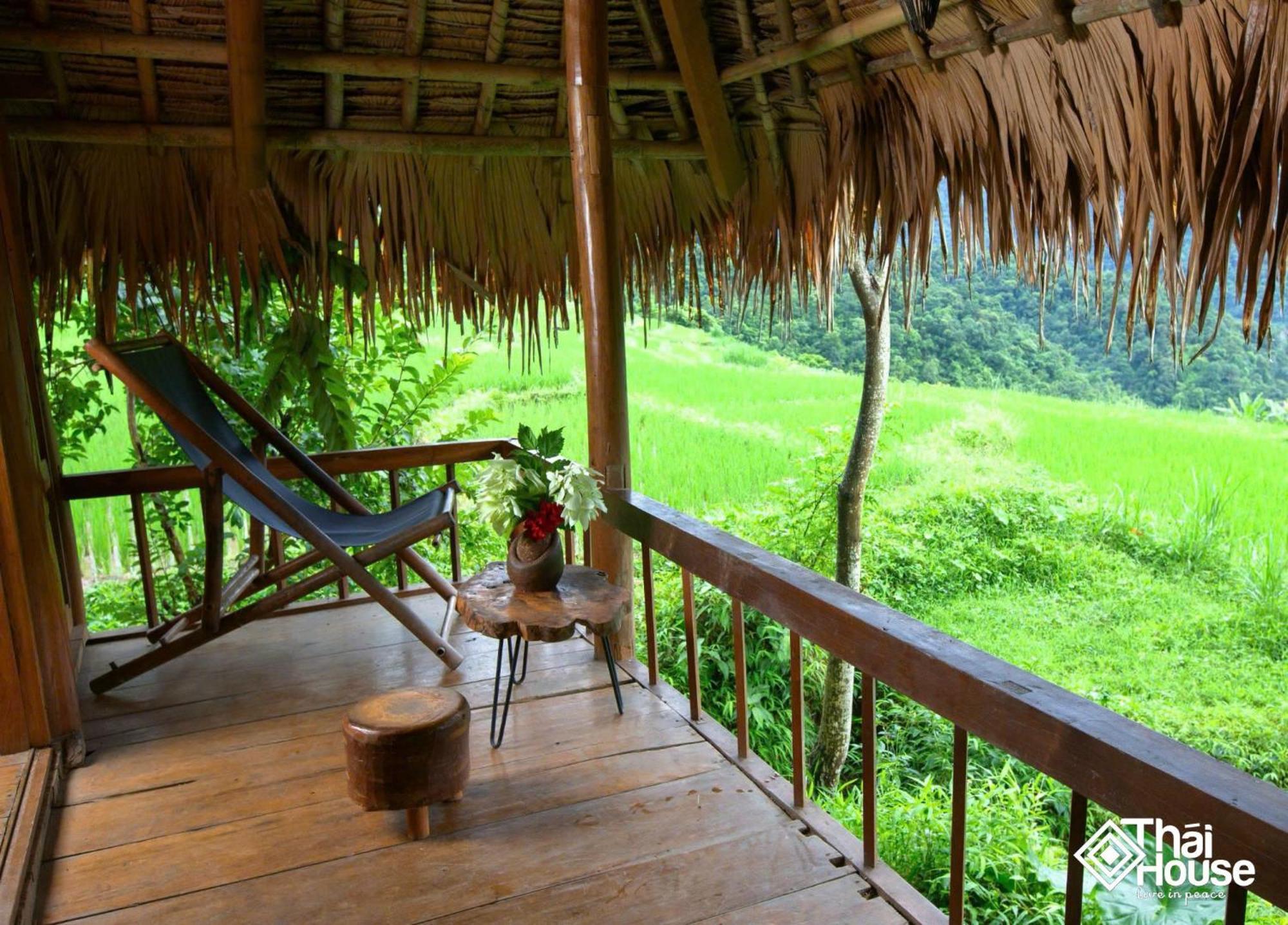 Thai House Pu Luong - Century Old Stilt House With Terrace Views Huong Ba Thuoc Buitenkant foto
