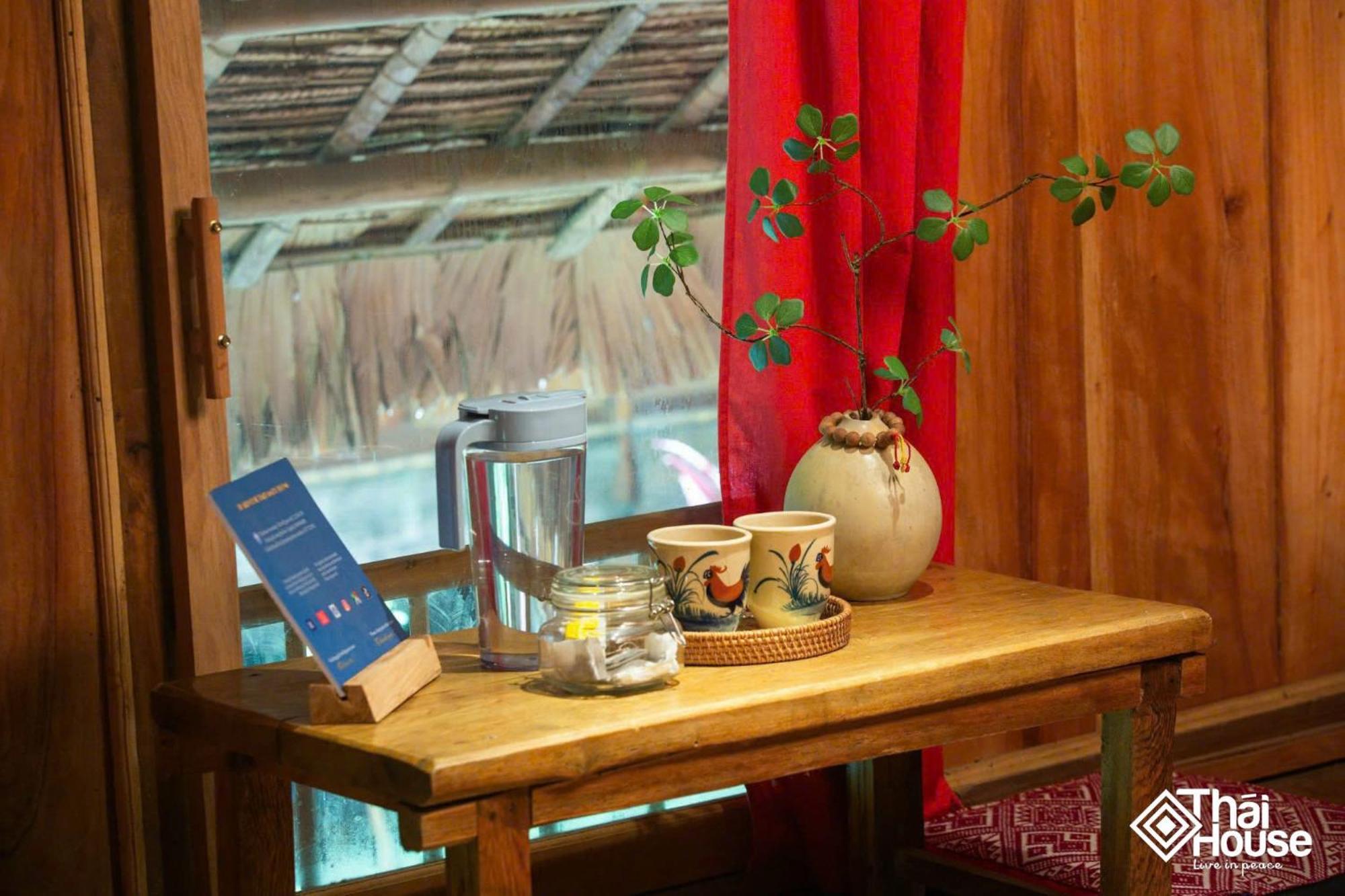 Thai House Pu Luong - Century Old Stilt House With Terrace Views Huong Ba Thuoc Buitenkant foto